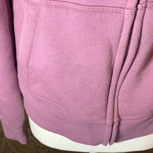Sherpa lined Hoodie Y2K Women’s Size Small Zip-Up Warm Pink Thick Warm Vintage - Picture 5 of 11